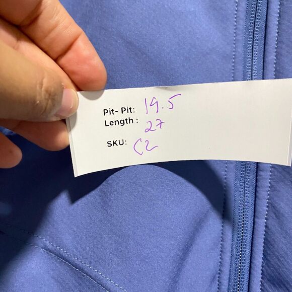 NEW Columbia Full Zip Hooded Omni-Wind Waterproof Breathable Jacket Blue Medium - Picture 16 of 16